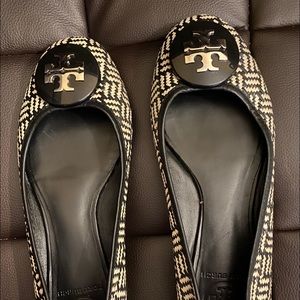 Tory Burch 'Reva' Woven Straw Flats